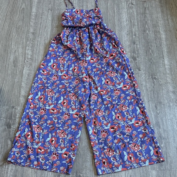 Floral Blue Jumpsuit - Picture 1 of 5